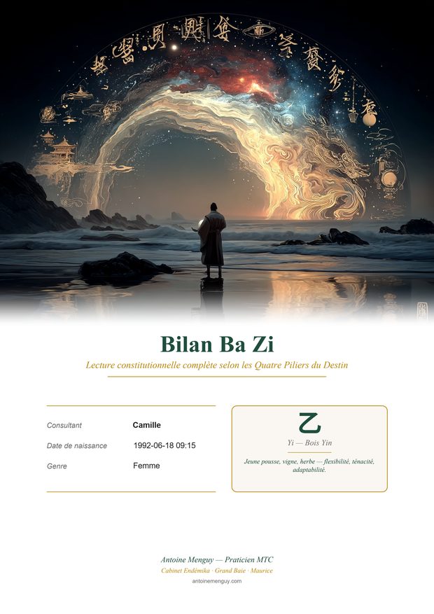 Exemple de couverture du Bilan Ba Zi Intégral